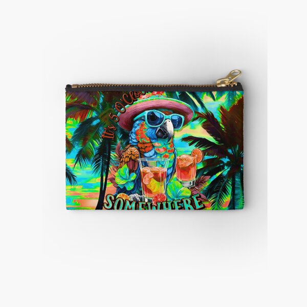 Item preview, It's 5 o'clock somewhere Tropical Parrot Cocktail Sunset Beach designed and sold by MindWave THC.