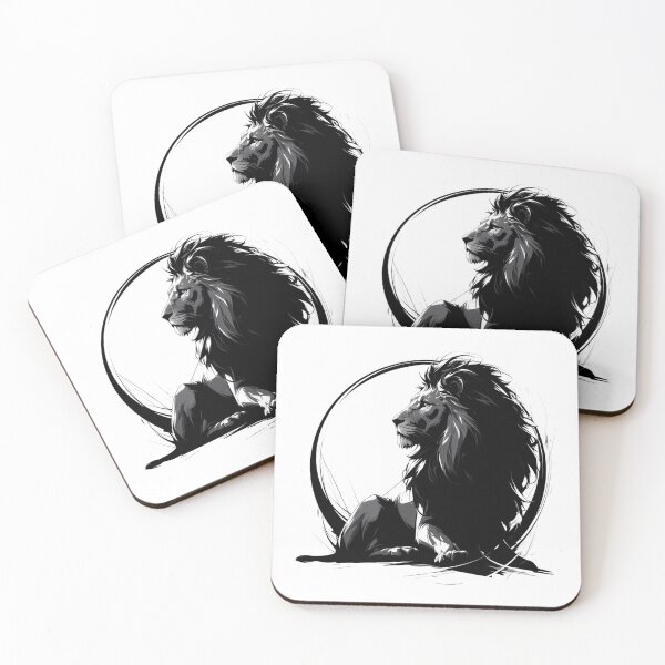 Item preview, Silhouette black and white lion  designed and sold by SMARTKIT  DESIGNAGENCY.