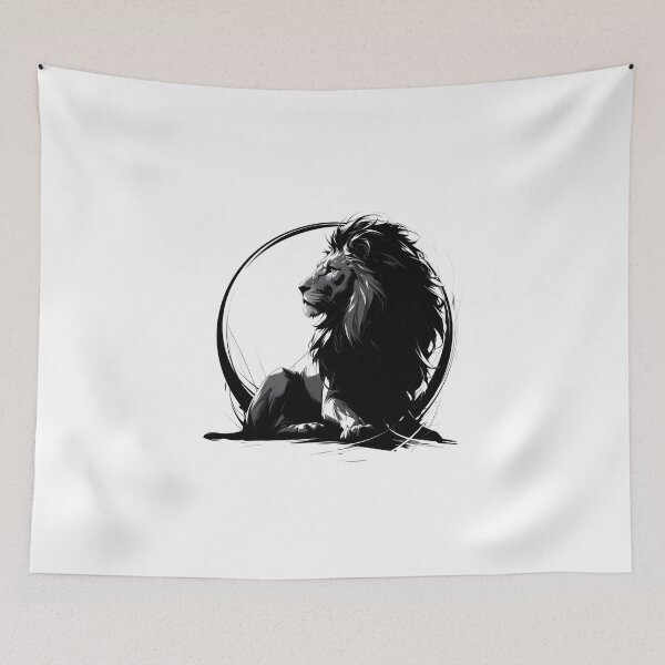 Item preview, Silhouette black and white lion  designed and sold by SMARTKIT  DESIGNAGENCY.