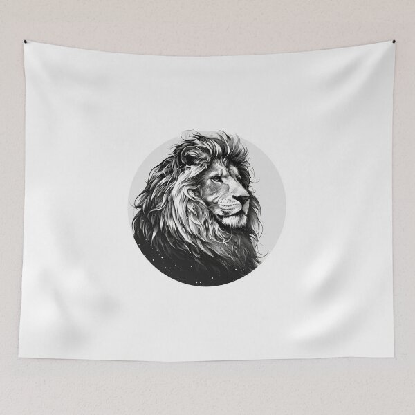 Item preview, Silhouette black and white lion  designed and sold by SMARTKIT  DESIGNAGENCY.