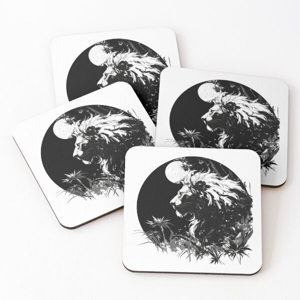 Item preview, Silhouette black and white lion  designed and sold by SMARTKIT  DESIGNAGENCY.
