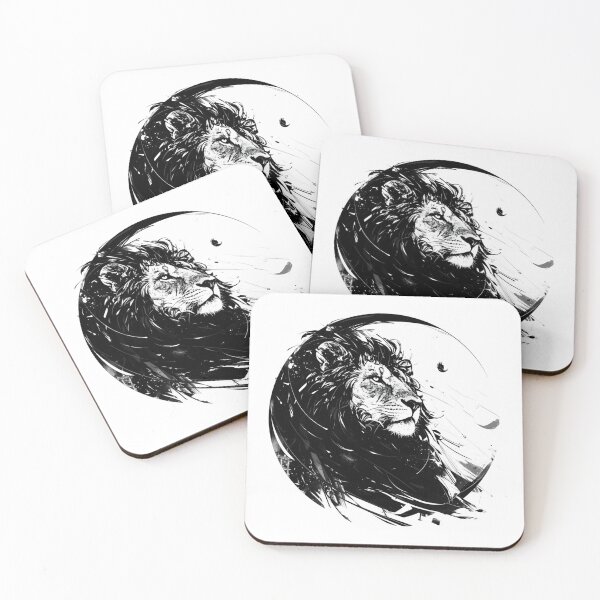Item preview, Silhouette black and white lion  designed and sold by SMARTKIT  DESIGNAGENCY.