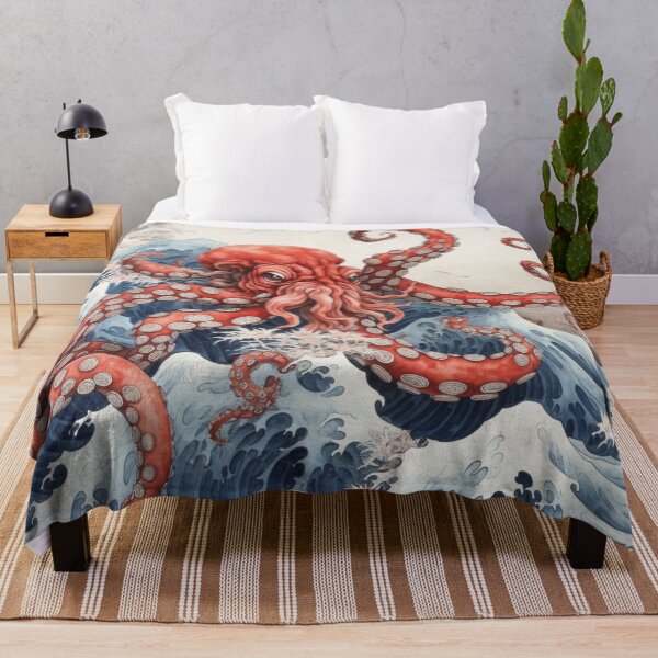 Item preview, Octopus Hokusai Style designed and sold by whitecat23.