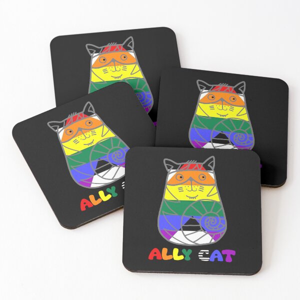 Item preview, Ally flag cat pride month ally cat designed and sold by 1DaisyChainLane.