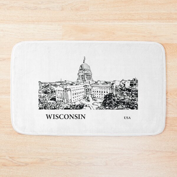 Artikelvorschau, Bundesstaat Wisconsin, USA entworfen und verkauft von Lakeric Cityscapes.