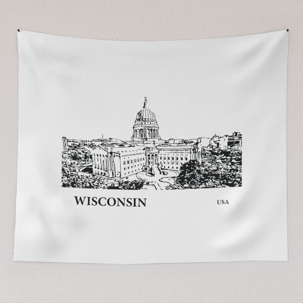 Item preview, Wisconsin State USA designed and sold by Lakeric Cityscapes.