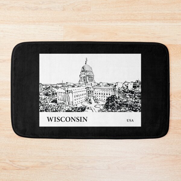 Artikelvorschau, Bundesstaat Wisconsin, USA entworfen und verkauft von Lakeric Cityscapes.