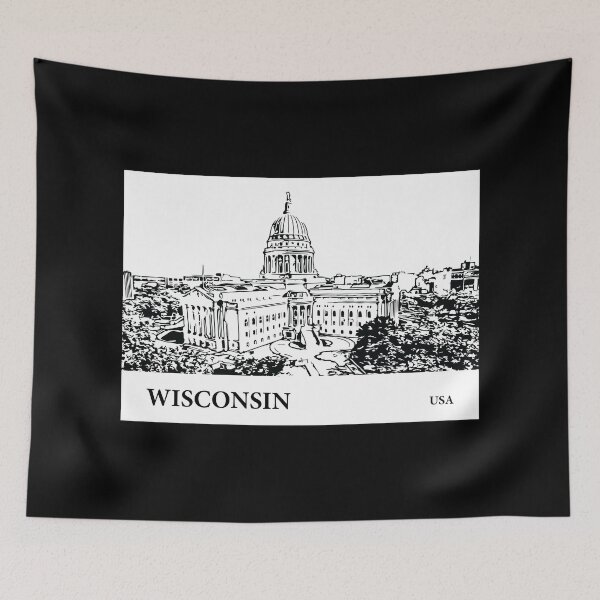 Item preview, Wisconsin State USA designed and sold by Lakeric Cityscapes.