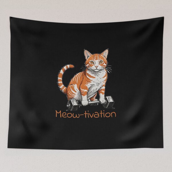 Item preview, Gym Cat Motivation - Meow-tivation designed and sold by InnovyaDesigns.