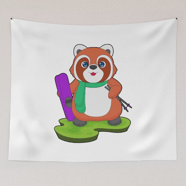 Item preview, Red Panda Skier Ski designed and sold by Snabdesign84.