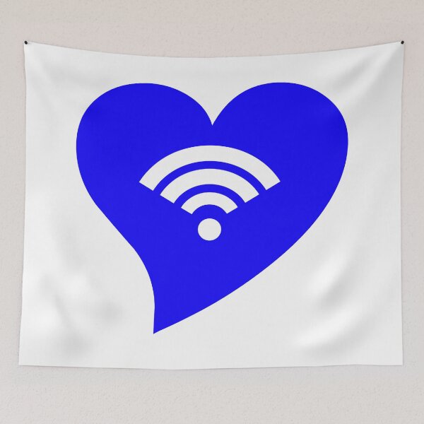 Item preview, Blue WiFi Heart designed and sold by jdm1981.