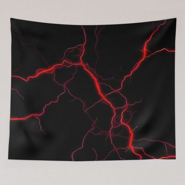Item preview, Electrifying Red Lightning on Black designed and sold by MOBI-CASE.