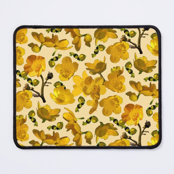 Item preview, Buttercups Tossed on Buttercream Half-drop Repeat 5748 designed and sold by Art in My Loft.