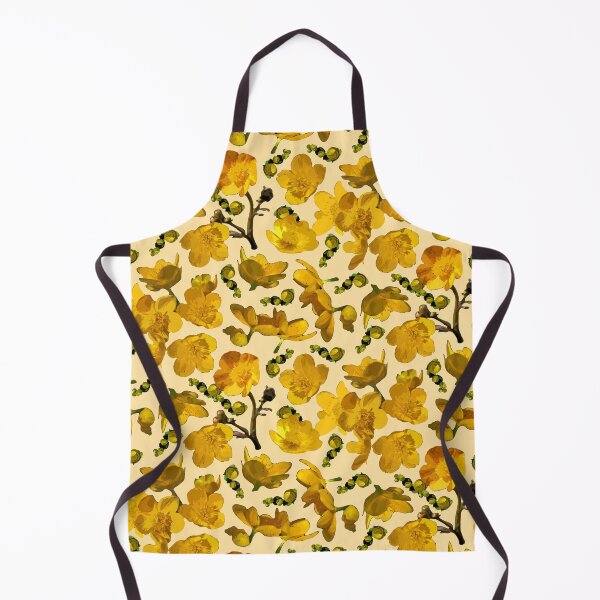 Item preview, Buttercups Tossed on Buttercream Half-drop Repeat 5748 designed and sold by Art in My Loft.
