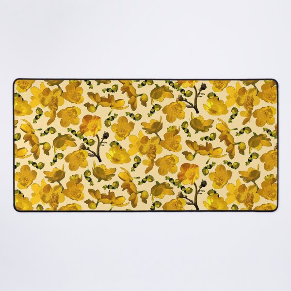 Item preview, Buttercups Tossed on Buttercream Half-drop Repeat 5748 designed and sold by Art in My Loft.