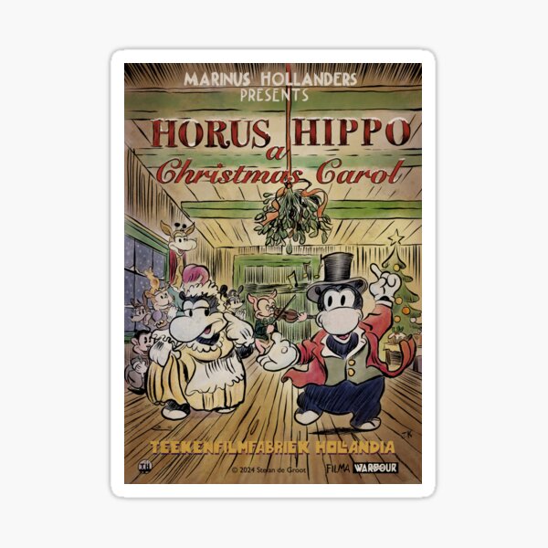 Horus Hippo A Christmas Carol Sticker