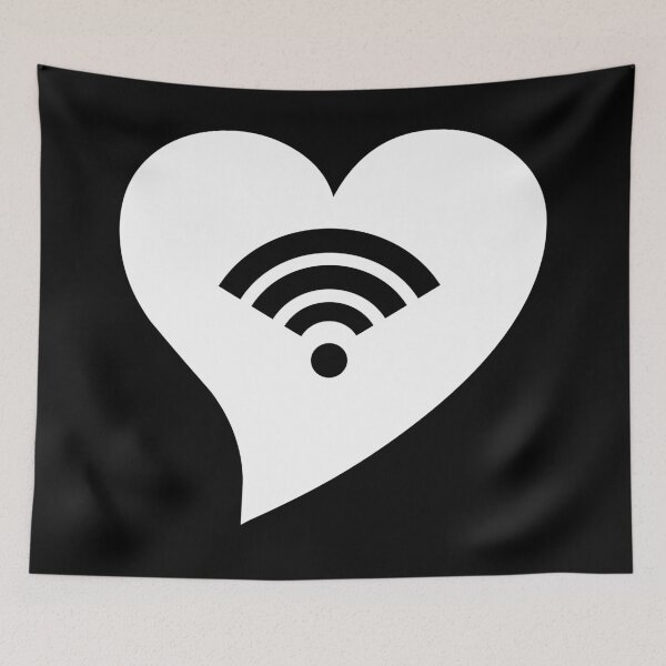 Item preview, White WiFi Heart designed and sold by jdm1981.