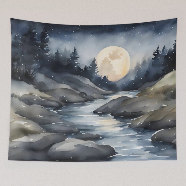Item preview, Full Moon Chatting With a River designed and sold by CalmnessbyChoice.