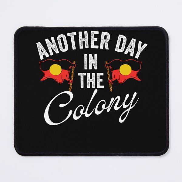 Item preview, Another Day In The Colony - Australian aboriginal indigenous men women kids designed and sold by Taylor ART.