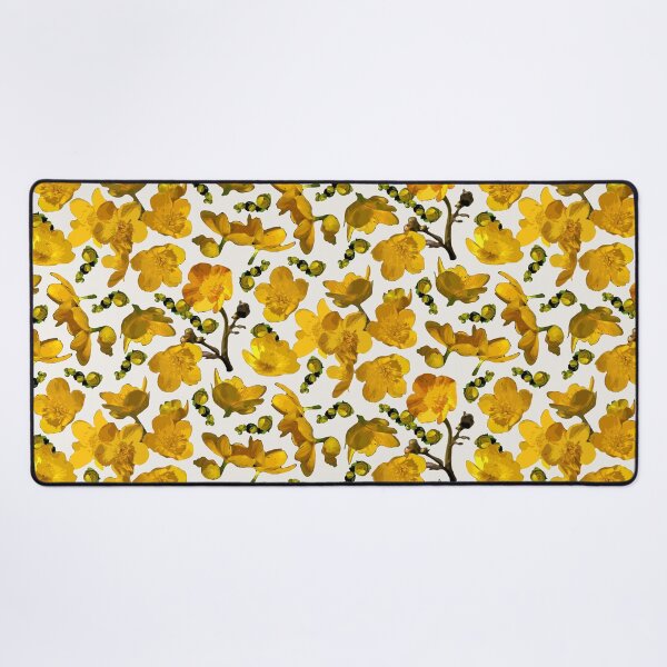 Item preview, Buttercups Tossed on Off-white Half-drop Repeat 5748 designed and sold by Art in My Loft.