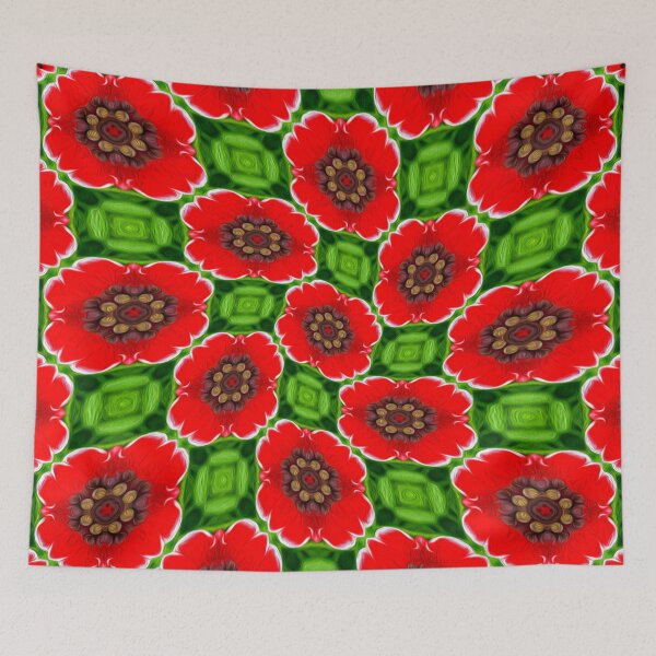 Artikelvorschau, Rote Klatschmohn-Muster entworfen und verkauft von Patternflower.