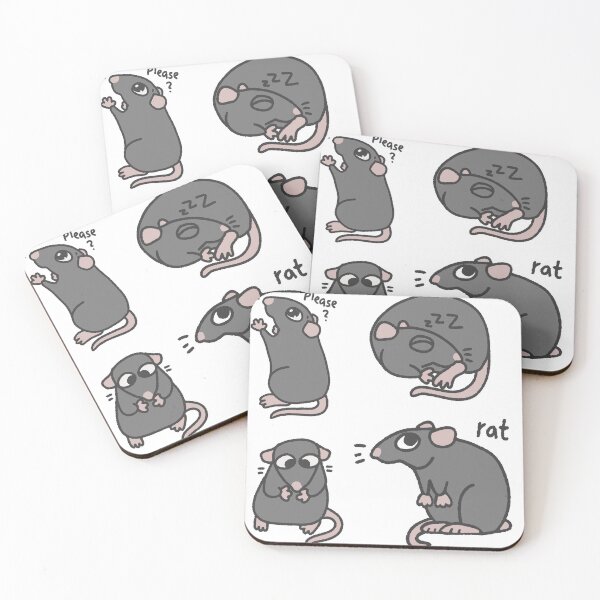 Item preview, Cute pet rats sticker set designed and sold by loulou-artifex.