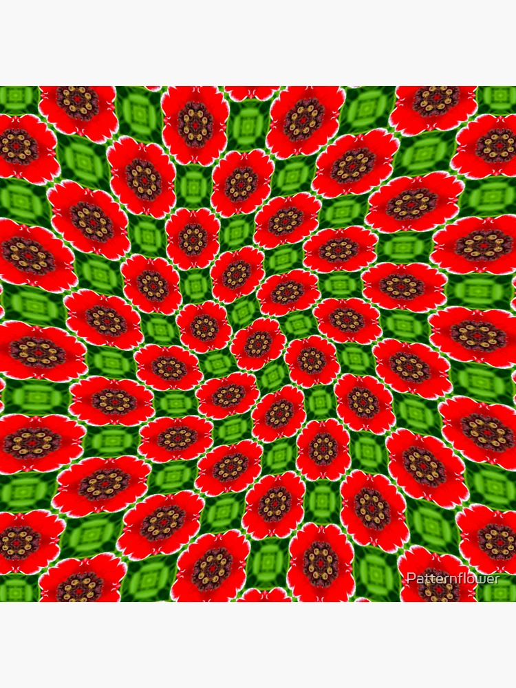 Thumbnail 5 of 5, Coasters (Set of 4), Red Corn Poppies Pattern designed and sold by Patternflower.