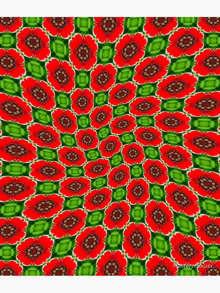Thumbnail 3 of 3, Poster, Red Corn Poppies Pattern designed and sold by Patternflower.