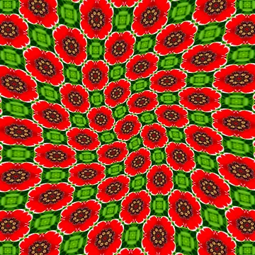Artwork thumbnail, Red Corn Poppies Pattern by Patternflower