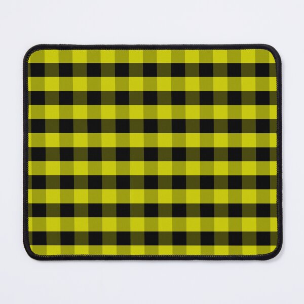 Aperçu de l'œuvre Plaid jaune et noir créée et vendue par TheDarkArtRoom.