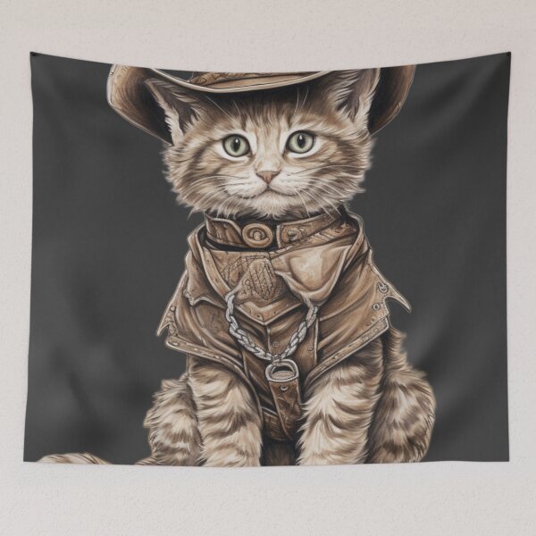 Item preview, Cowboy Cat designed and sold by whitecat23.