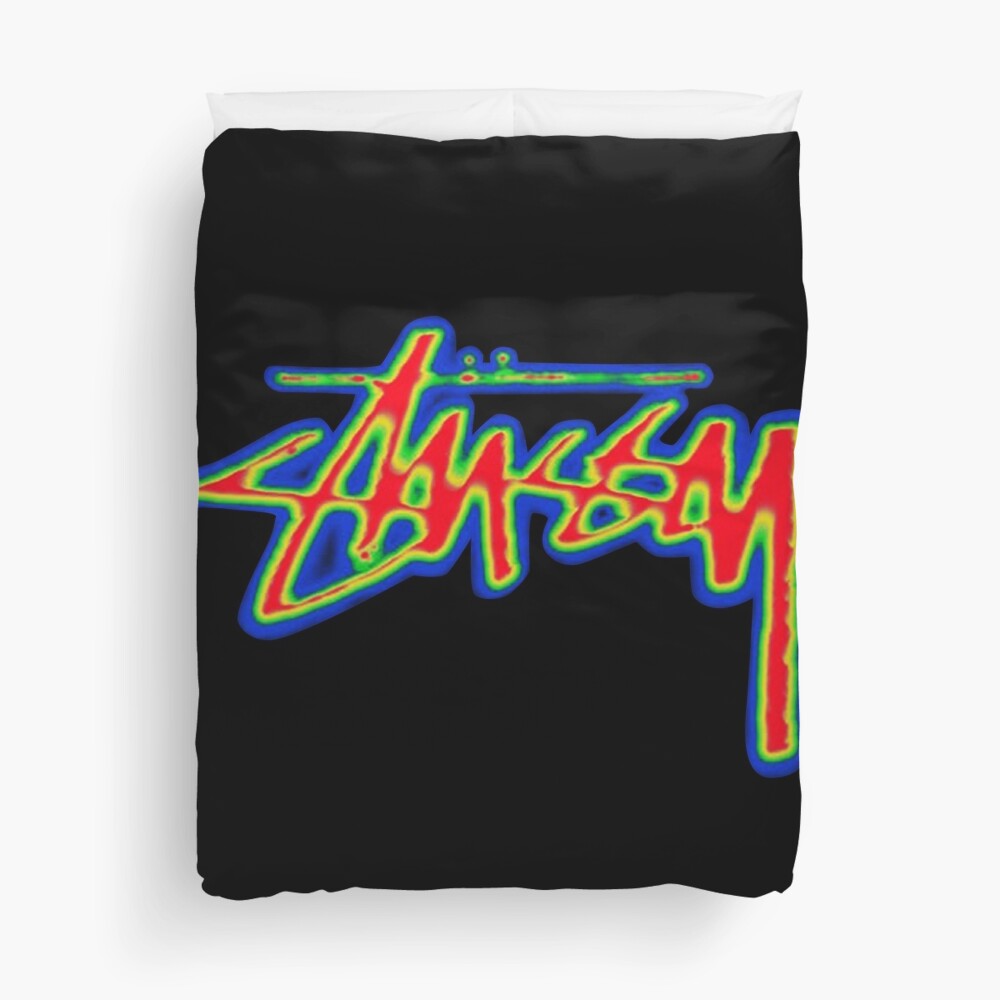 The surfwear trend originating <<Stussy>> Throw Blanket