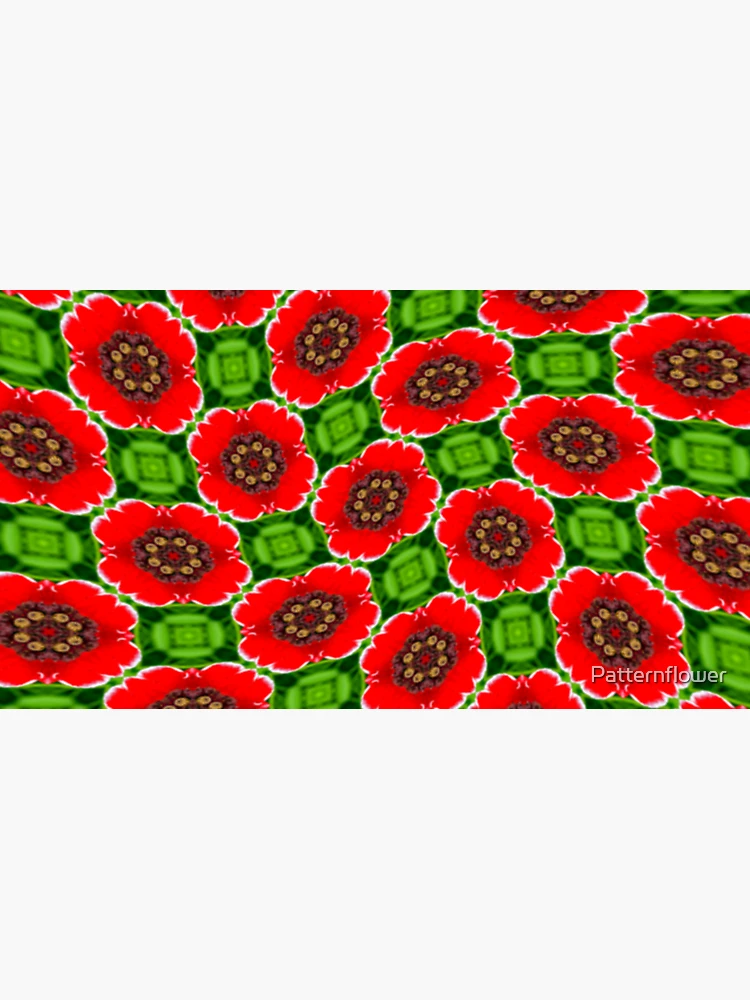 Thumbnail 3 of 3, Cap, Red Corn Poppies Pattern designed and sold by Patternflower.