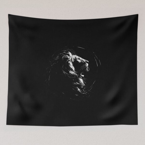 Item preview, Silhouette black and white lion  designed and sold by SMARTKIT  DESIGNAGENCY.