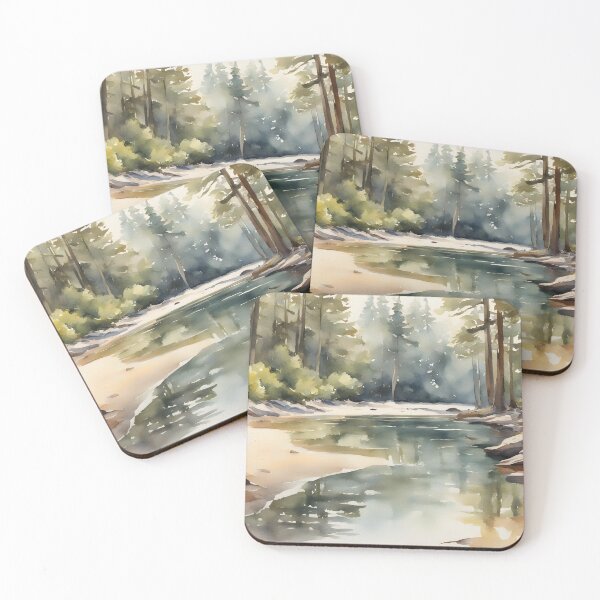 Item preview, Calm River Bed in Forest designed and sold by CalmnessbyChoice.