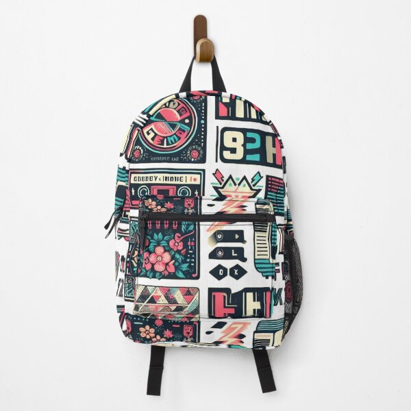 Item preview, A retro collage with colorful elements of vinyl records, cassettes. designed and sold by freackly.