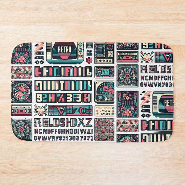 Item preview, A retro collage with colorful elements of vinyl records, cassettes. designed and sold by freackly.