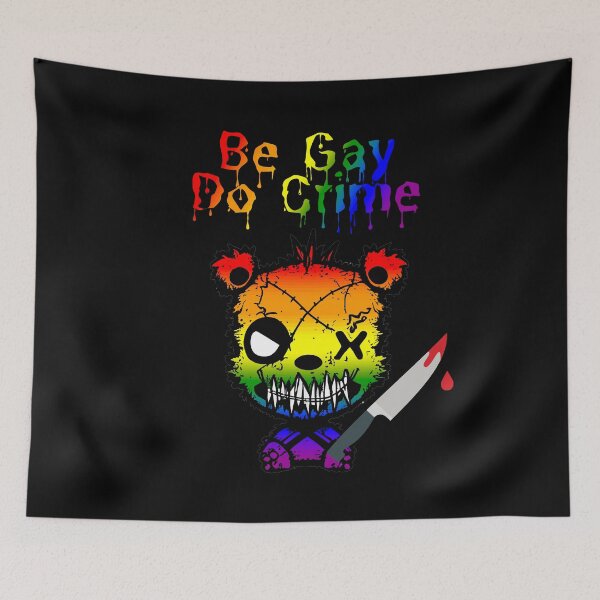 Item preview, Be Gay Do Crime, Bear Rainbow Pride Flag Colors, Pride Design  designed and sold by Travelslightly.