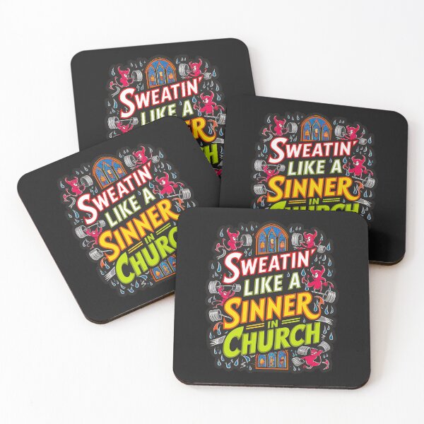 Item preview, ''Sweatin' Like a Sinner in Church'' Funny Sarcastic Humor Gym Lover T-Shirt designed and sold by Witty Shirts.