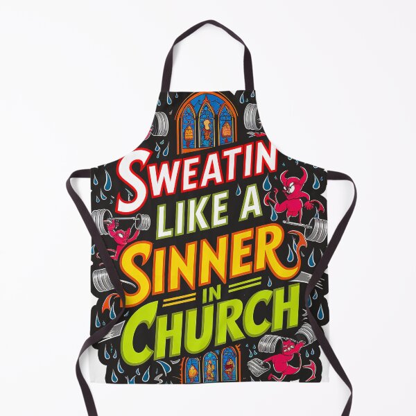 Item preview, ''Sweatin' Like a Sinner in Church'' Funny Sarcastic Humor Gym Lover T-Shirt designed and sold by Witty Shirts.