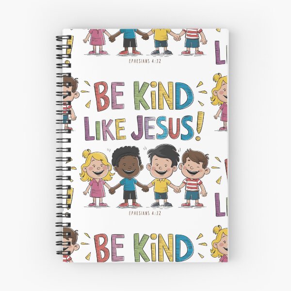 Item preview, Be Kind Like Jesus: Vibrant Children Holding Hands Christian Kids Art with Ephesians 4:32 designed and sold by HahaHandlesHub.