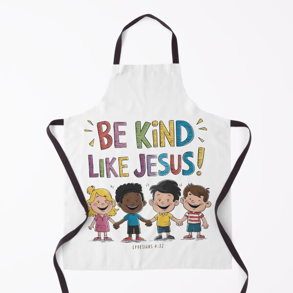 Item preview, Be Kind Like Jesus: Vibrant Children Holding Hands Christian Kids Art with Ephesians 4:32 designed and sold by HahaHandlesHub.