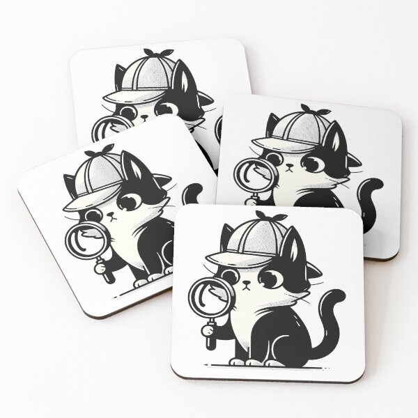 Item preview, Sherlock Whiskers | Detective Cat Design designed and sold by Lobory.