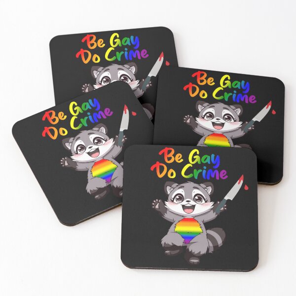 Item preview, Be Gay Do Crime, Raccoon Rainbow Pride Flag Colors, Pride Design  designed and sold by Travelslightly.