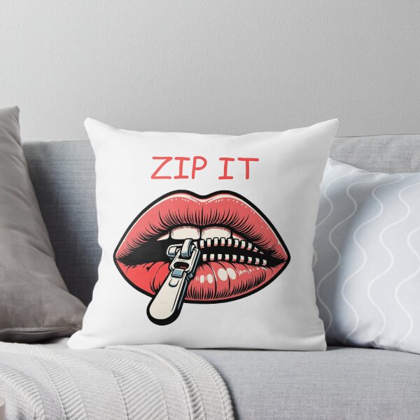 Item preview, Zip It Lips Graphic - Bold and Sassy designed and sold by PrintMastery.