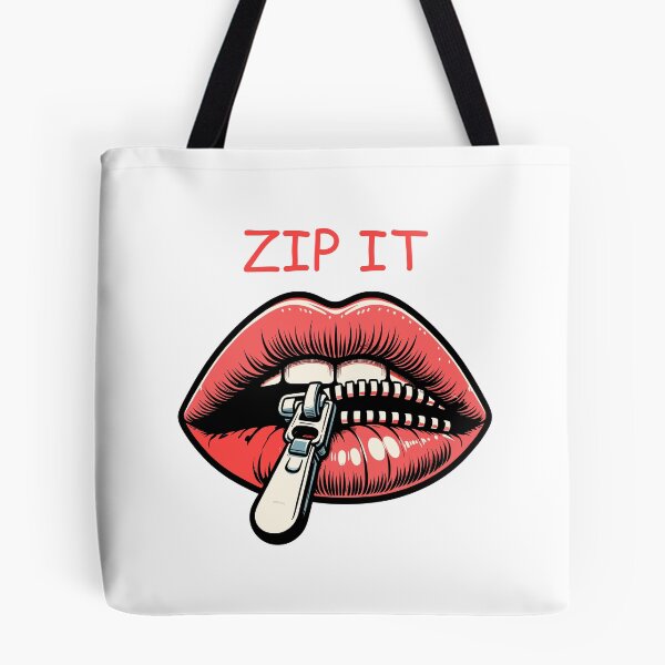 Item preview, Zip It Lips Graphic - Bold and Sassy designed and sold by PrintMastery.