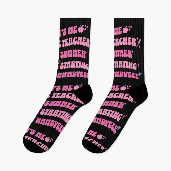 Item preview, Retro Hi It's Me I'm The Teacher On A Summer Break MMMBYEEE in pink  designed and sold by franzandsabina.