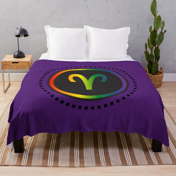 Item preview, Aries Star Sign Graphic LGBTQ, Aries Symbol graphic with rainbow background, Horoscope Unisex T-shirt, LGBTQ Astrology tees gift ideas, Astrology tees, designed and sold by PrideBeProud.