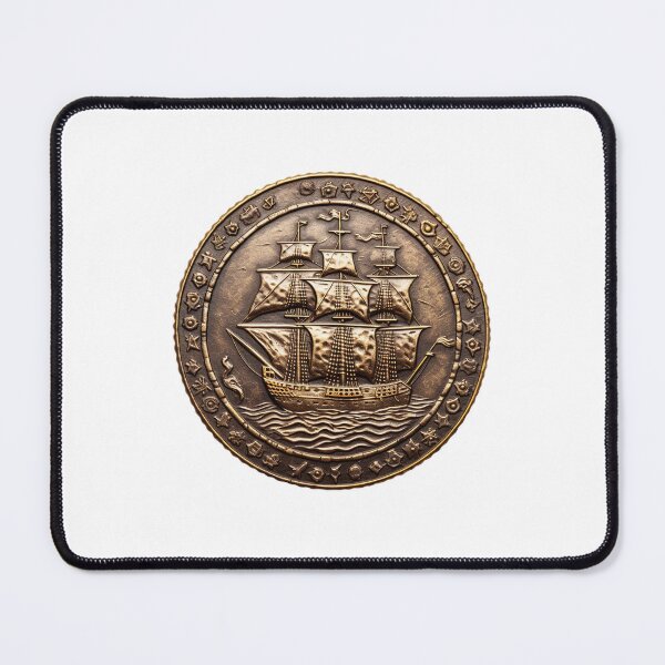 Item preview, Pirate coin | Fantasy coin | Medieval coin | Pirate sailboat | Pirate treasure | Black Spot 16 designed and sold by Yaremchuk.