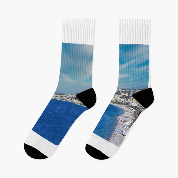 Item preview, Beach and Promenade des Anglais in Nice town aerial view designed and sold by goceris.